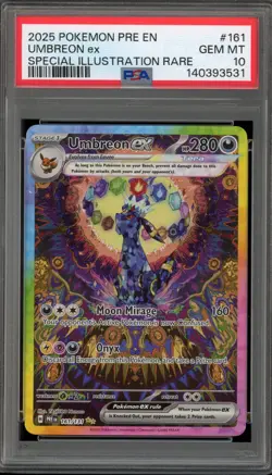 Pokemon Umbreon ex Prismatic Evolutions Special Illustration Rare #161 PSA 10 - Image 1