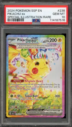 Pokemon Pikachu ex Surging Sparks Special Illustration Rare #238 PSA 10 Gem Mint - Image 1