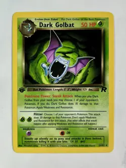 Dark Golbat 2000 Pokemon Team Rocket 1st Edition Rare #24/82 * Near Mint - Image 1
