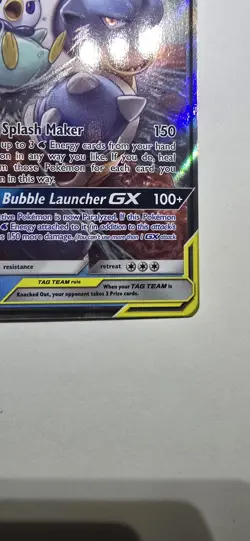 Pokemon TCG Blastoise & Piplup GX TAG TEAM Ultra Rare Holo Sm-Cosmic Eclipse 38… - Image 4