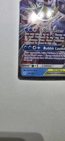 Pokemon TCG Blastoise & Piplup GX TAG TEAM Ultra Rare Holo Sm-Cosmic Eclipse 38… - Image 5
