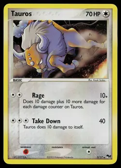 Pokemon Card - Tauros POP Series 2 5/17 Holo Rare - Image 1