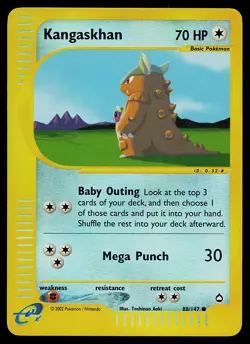 Pokemon Card - Kangaskhan Aquapolis 88/147 Common Reverse Holo - Image 1