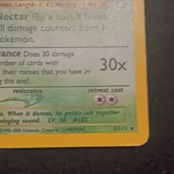 Pokemon Bellossom Neo Genesis Holo Rare 3/111 70 HP Stage 2 2000 Card - Image 5