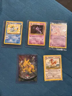 Vintage Pokemon cards Haunter Pidgeotto Vaporeon 1999 Kadabra 2000 Mew 2006 New - Image 1