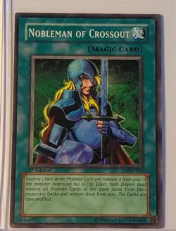 1996 Konami Yu-Gi-Oh Trading Card Nobleman Of Crossout Near Mint YC1 - Image 1