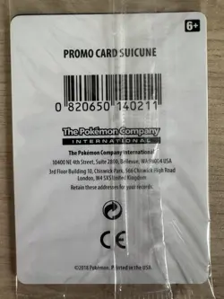 SEALED Suicune - 59/214 - Legendary Pokemon Promo Card (2018) - Image 2