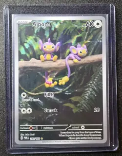 Pokemon TCG Aipom Paradox Rift 211/182 Holo Illustration Rare Card NM - Image 1