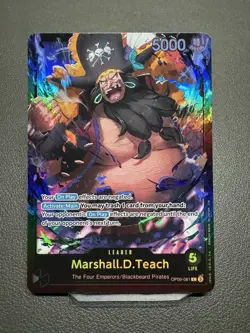 One Piece Marshall.D.Teach OP09-081 BLACK Leader Card English - Image 1