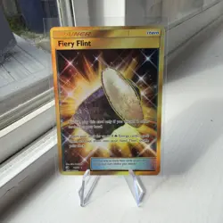 Pokemon Card - Fiery Flint Dragon Majesty 76/70 Secret Rare - Image 1