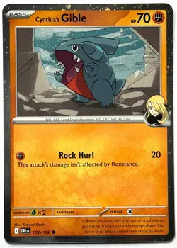 Cynthia’s Gible 102/182 Gabite 103/182 Garchomp 204 Promo Cards - Pokemon TCG - Image 2