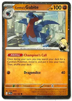 Cynthia’s Gible 102/182 Gabite 103/182 Garchomp 204 Promo Cards - Pokemon TCG - Image 4