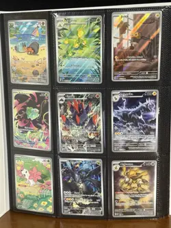 (146 Cards) Assortment of Pokemon + Black Bolt Binder “Collectr App Value $410” - Image 1