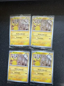 Pikachu At The Museum Pokemon TCG Jumbo Card SEALED Brand New MEP Promo x4 - Image 1