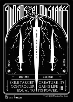 [1x] Swords to Plowshares (364) - Etched - Gold Foil Near Mint, English Secret L - Image 1