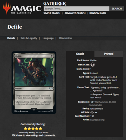 2022 MTG Magic the Gathering Warhammer 40k 40000 Surge Foil #199 Defile - Image 3