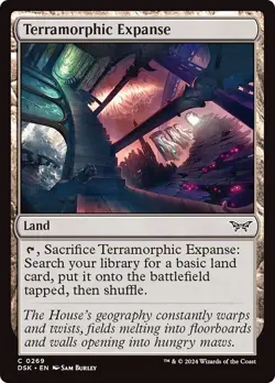 FOIL TERRAMORPHIC EXPANSE x4 mtg EX-NM Duskmourn: House of Horror 4 Common - Image 1