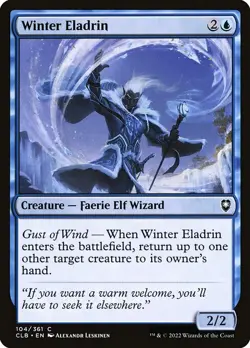 FOIL WINTER ELADRIN mtg NM Commander Legends Baldurs Gate 1 Common - Image 1