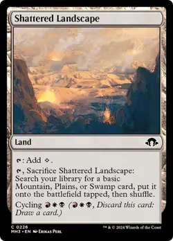 FOIL SHATTERED LANDSCAPE x4 mtg Modern Horizons 3 Common - Image 1