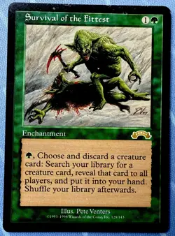 Survival of the Fittest 129/143 Exodus Vintage Magic the Gathering 1998 - Image 1