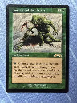 Survival of the Fittest 129/143 Exodus Vintage Magic the Gathering 1998 - Image 2