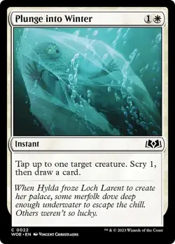 FOIL PLUNGE INTO WINTER x4 mtg NM Wilds of Eldraine 4 Common - Image 1