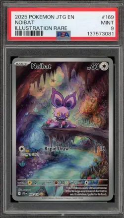 Pokemon Noibat Journey Together Illustration Rare #169 PSA 9 Mint - Image 1
