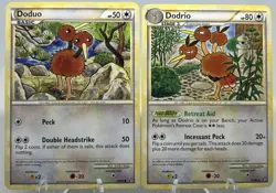 Doduo 45/90 & Dodrio 11/90 HeartGold SoulSilver Undaunted Pokemon NM - Image 1