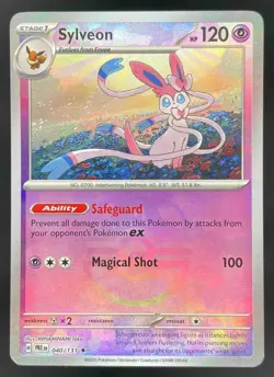 2025 Pokemon Prismatic Evolutions Reverse Holo Master Ball #040/131 Sylveon - Image 1