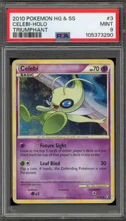 Pokemon Celebi Triumphant Holo Rare #3 PSA 9 Mint - Image 1