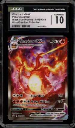 Pokemon Charizard VMAX Ultra-Premium Coll. Full Alt Art Promo SWSH261 CGC 10 - Image 1