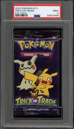 Pokemon 2023 Trick or Trade Sealed Booster Pack PSA 9 Mint - Image 1