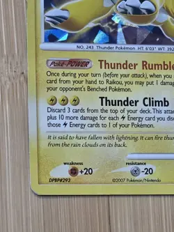 Pokemon TCG - 2007 Raikou 16/132 - Cracked Ice Holo Promo - LP - Image 5