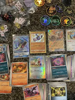 Pokemon lot of 200+ Cards. Gyarados GX Everything pictured, Coins + More - Image 2