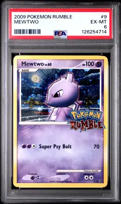 2009 POKEMON RUMBLE #9 MEWTWO PSA 6 - Image 1