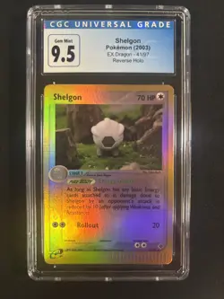 Pokemon Shelgon EX Dragon Reverse Holo #41 CGC Blue Label 9.5 Mint - Image 1