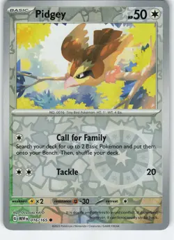 Pidgey 016/165 Common Reverse Holo SV: Scarlet & Violet 151 NM Pokemon - Image 1