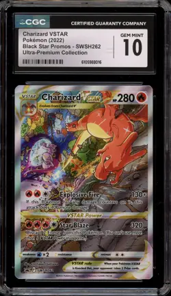 Pokemon Charizard VSTAR Ultra-Premium Coll. Full Alt Art Promo SWSH262 CGC 10 - Image 1