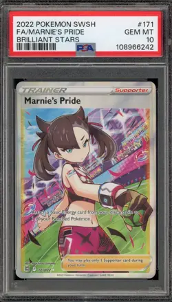 Pokemon Marnie's Pride Brilliant Stars Full Art #171 PSA 10 Gem Mint - Image 1