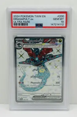 🔥2024 Pokemon Twilight Masquerade Dragapult Ex Ultra Rare #200 PSA 10!🔥 - Image 1