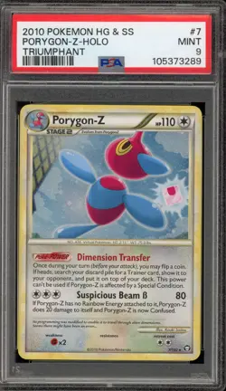 Pokemon Porygon-Z Triumphant Holo Rare #7 PSA 9 Mint - Image 1