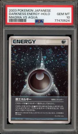 Pokemon Darkness Energy Magma Vs Aqua Japanese Holo PSA 10 Gem Mint - Image 1