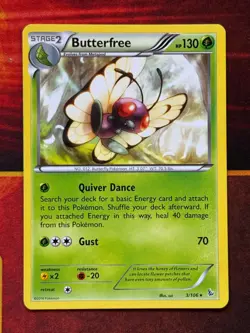 Butterfree 3/106 Non-holo Rare - Pokemon XY Flashfire - NM/LP - Image 1