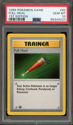 Pokemon Full Heal Base Set Shadowless 1st Edition #82 PSA 10 Gem Mint - Image 1