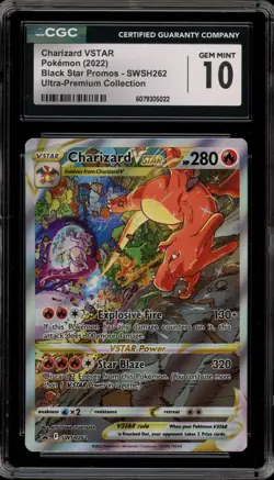 Pokemon Charizard VSTAR Ultra-Premium Coll. Full Alt Art Promo SWSH262 CGC 10 - Image 1