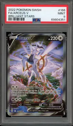 Pokemon Arceus V Brilliant Stars Full Alt Art #166 PSA 9 Mint - Image 1