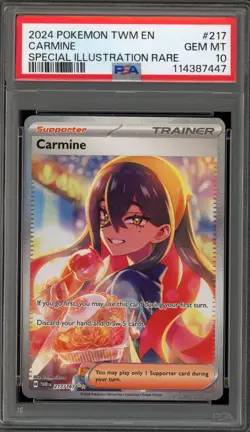 Pokemon Carmine Twilight Masquerade Special Illustration Rare #217 PSA 10 - Image 1
