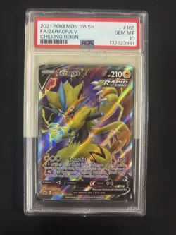 Zeraora V 2021 Pokemon Chilling Reign PSA 10 #165 - Image 1