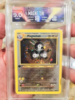 2001 Pokemon Neo Revelation 1st Edition Magneton Holo Rare 10/64 HGA MINT 9 WOTC - Image 1