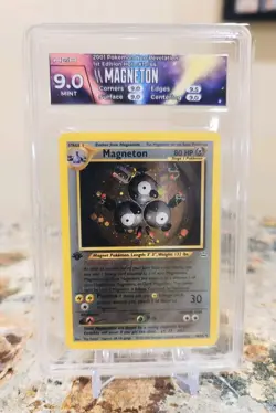 2001 Pokemon Neo Revelation 1st Edition Magneton Holo Rare 10/64 HGA MINT 9 WOTC - Image 2